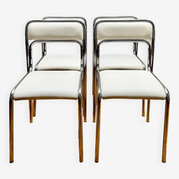 Chaises tubulaire vintage années 70