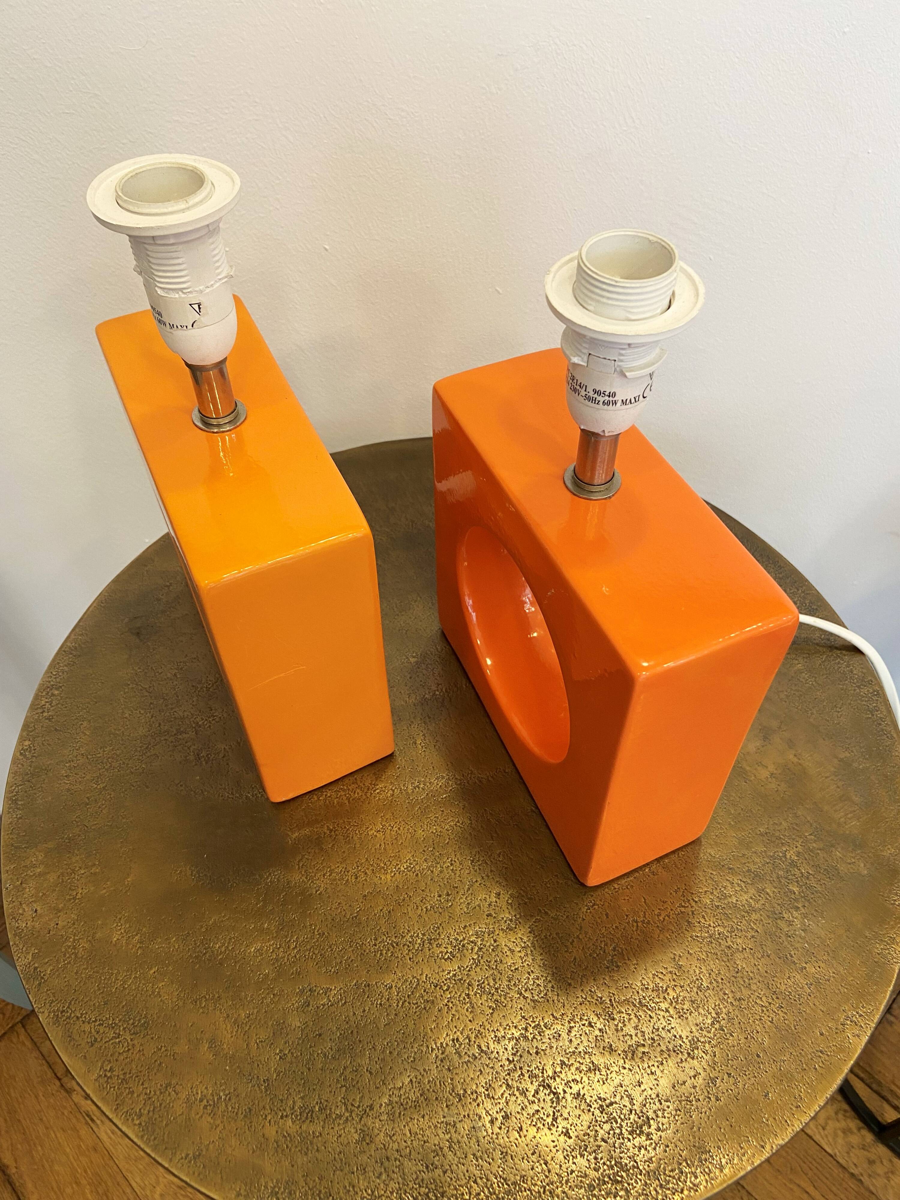 Paire de pied de lampes
