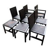 Set of chairs and stools