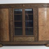 Magnificent Italian Wardrobe in Walnut with Big Lion Feet, 1920s