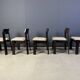 Vintage brutalist dining chairs, set of 5 - 1970s