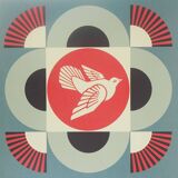 Shepard Fairey (Obey Giant): Geometric Dove Blue - Signed Lithograph