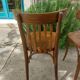 pair of dark bistro chairs, rounded backs, Baumann style