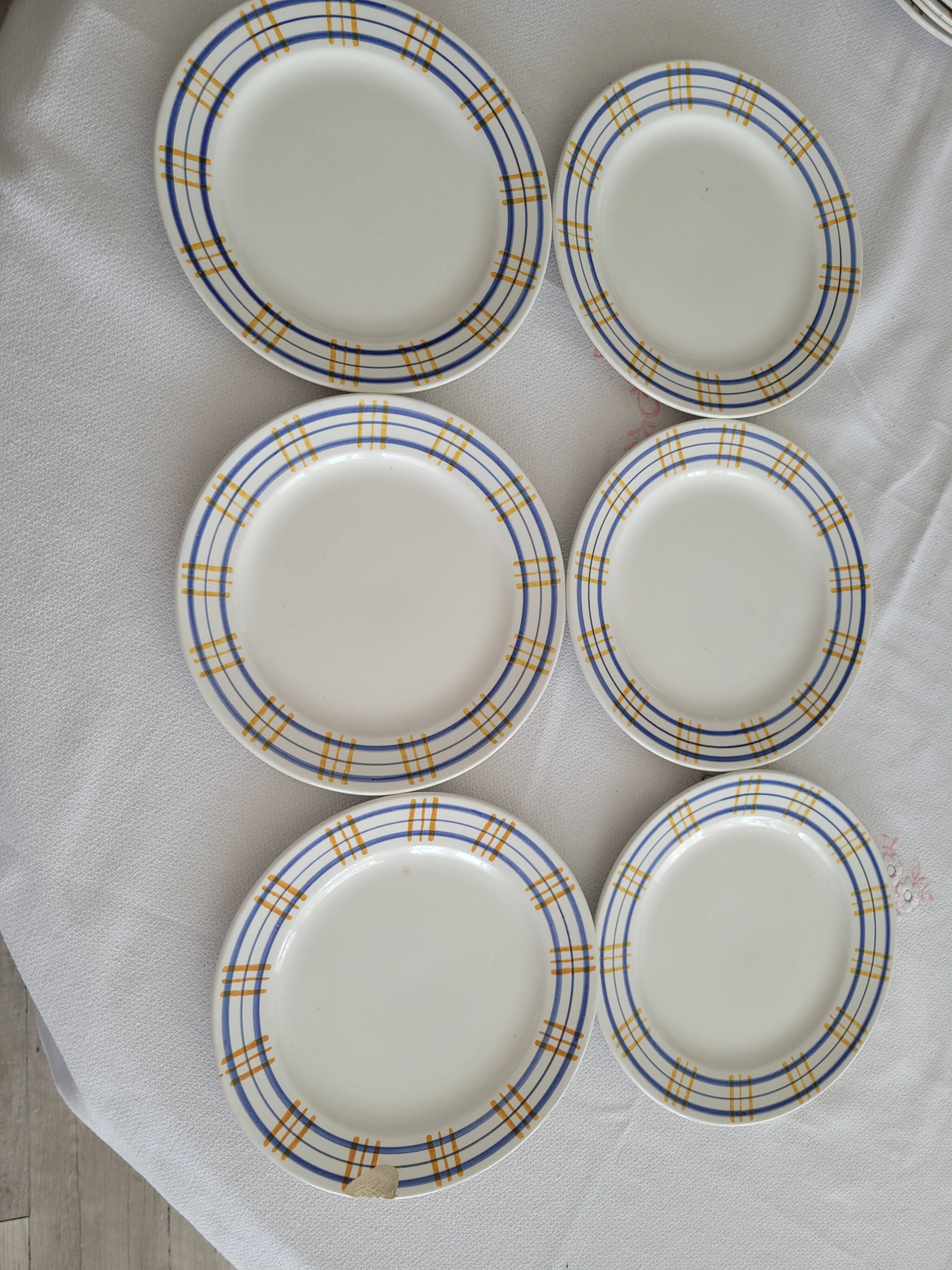 6 dessert plates Model Poitou from Sarreguemines