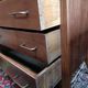 Scandinavian chest of drawers with three drawers in oak feet compass
