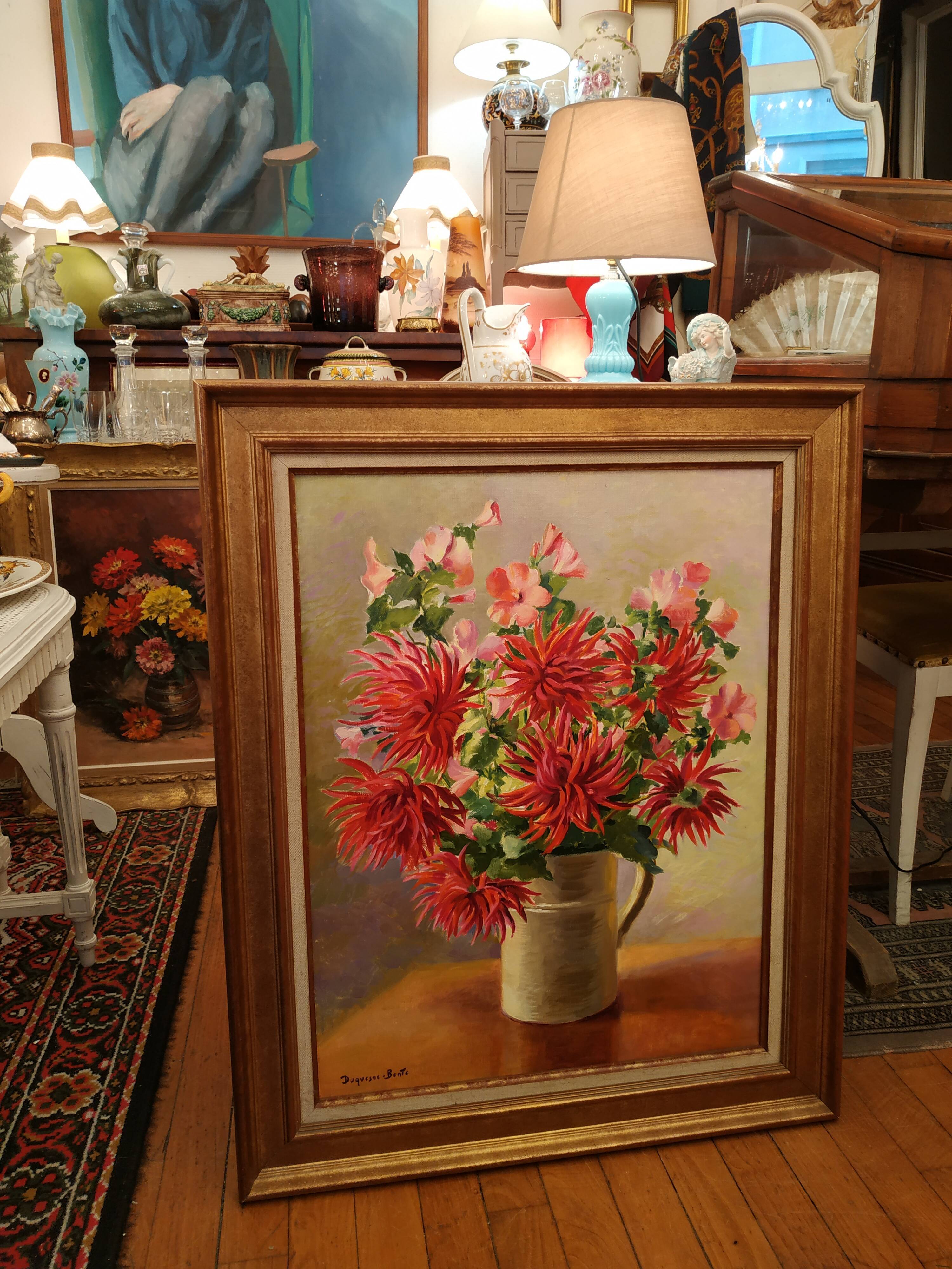 Painting bouquet of flowers