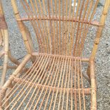 4 sixties/seventies bamboo chairs