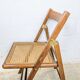 Chaise pliante à l'assise cannée