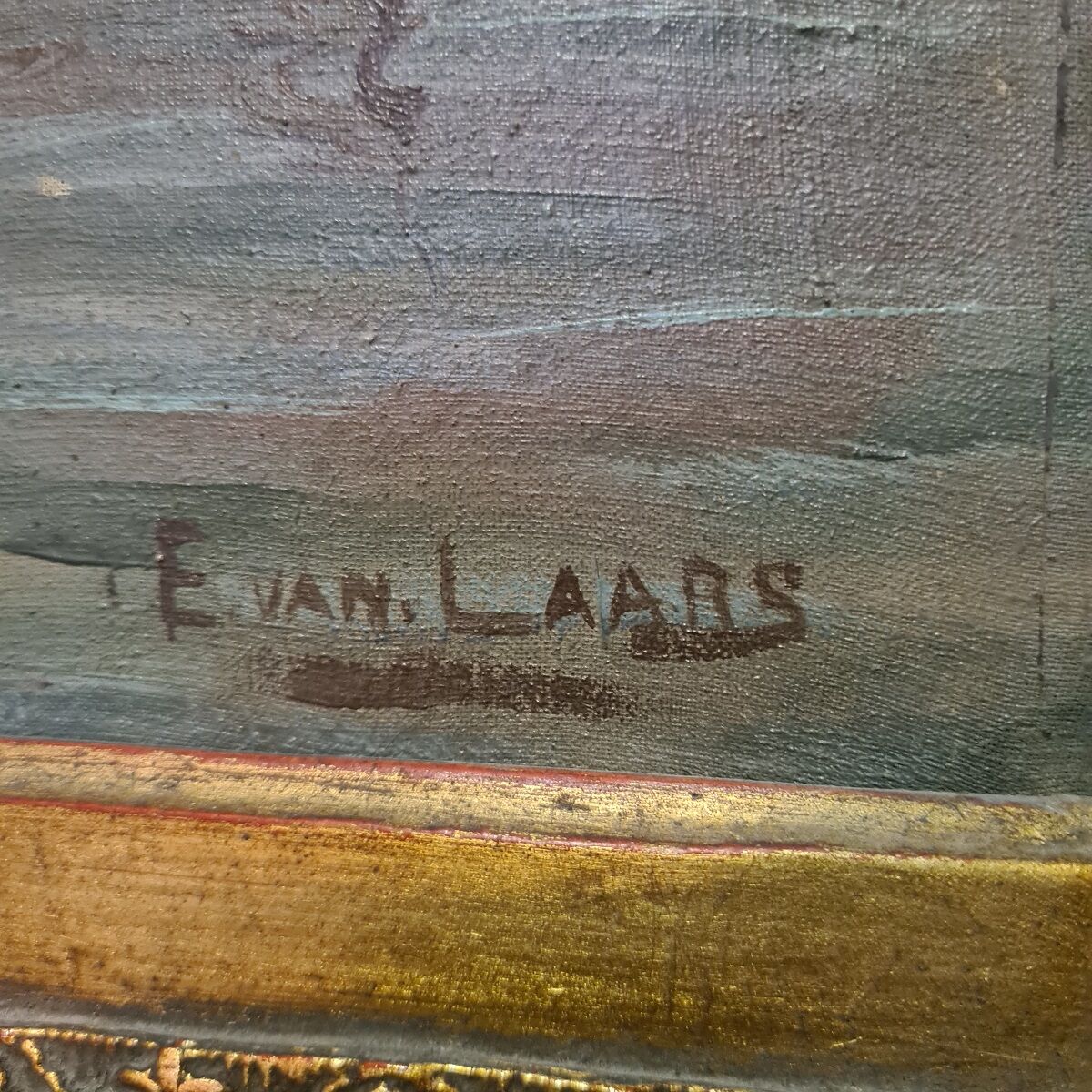 E. Van Laars Boats On  a Lake, mid 20th Century