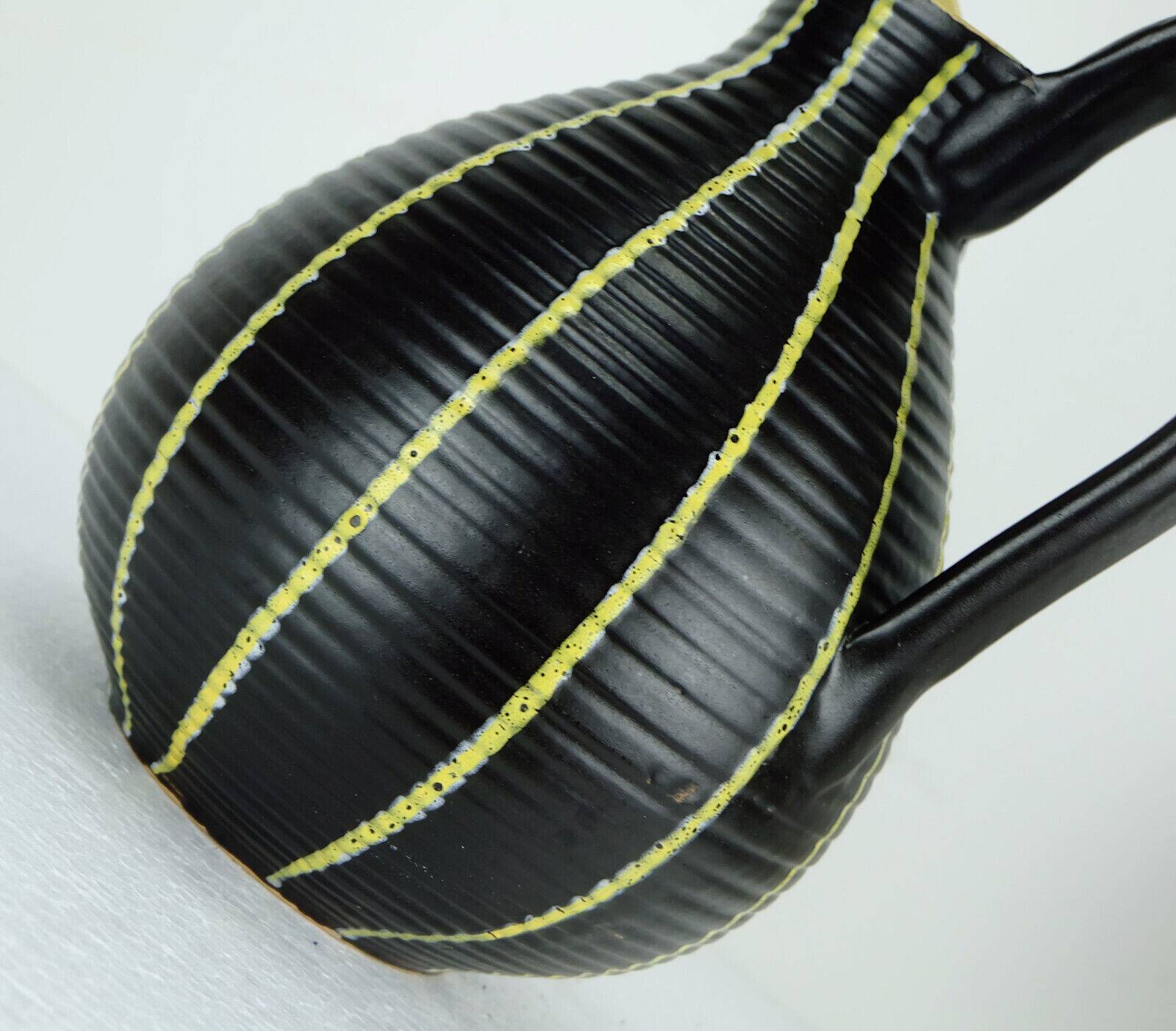 1950s mid century VASE jug model no. 106-30 yellow stripe decor