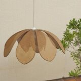 Lotus flower suspension in vintage cannage