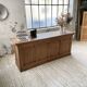 2m pine counter or central island with storage