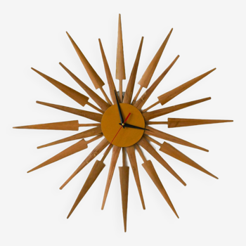 Horloge Starburst Vintage en Bambou