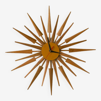 Vintage Bamboo Starburst Clock