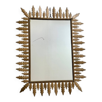 Rectangular sun mirror from the 1950s Italy