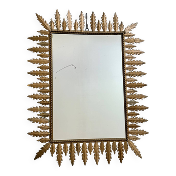 Miroir soleil rectangulaire, Italie années 50