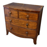 Antique Bow front chest of drawers