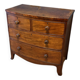 Antique Bow front chest of drawers
