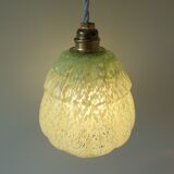 Balladeuse lamp glass of clichy green year 1940