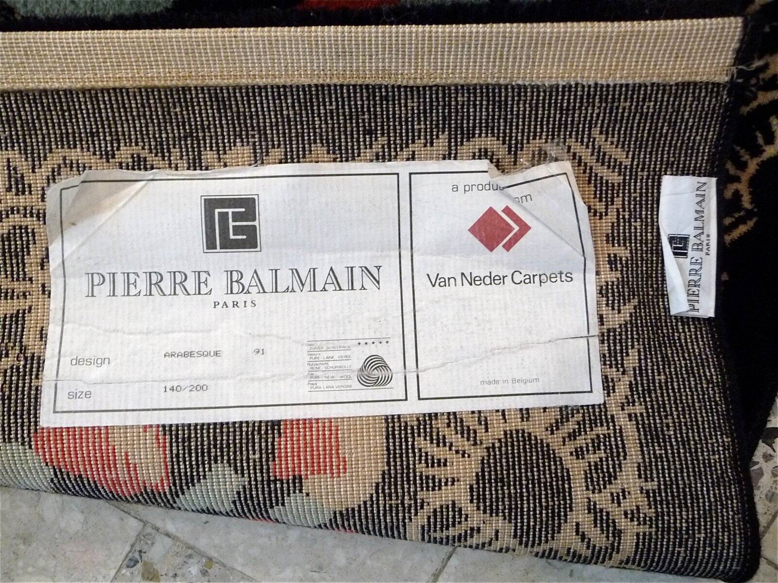 Postmodern Art rug by Pierre Balmain for Van Neder Rugs, France 1980s