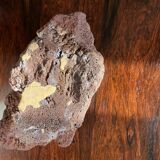 Brutalist vintage enameled volcanic lava trinket dish