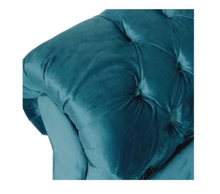 Chesterfield Blue Velvet Duck Sofa