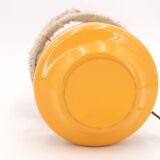Orange lamp with wool lampshade, 70s
