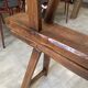 Pair of solid oak farmhouse benches 214cm for rustic table 1950