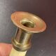 Bougeoir ancien en laiton dore 20 cm