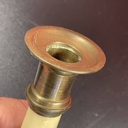 Old gold brass candle holder 20 cm