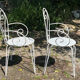 Paire de fauteuils de jardin métal vintage