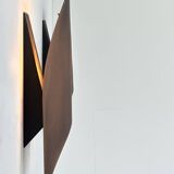 Pair of vintage matte copper wall lights, France, 1970.