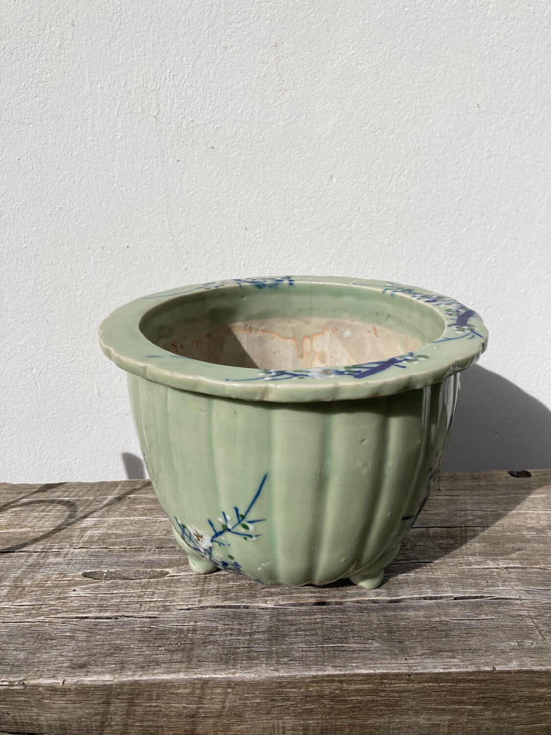 Chinese blue ceramic pot cover