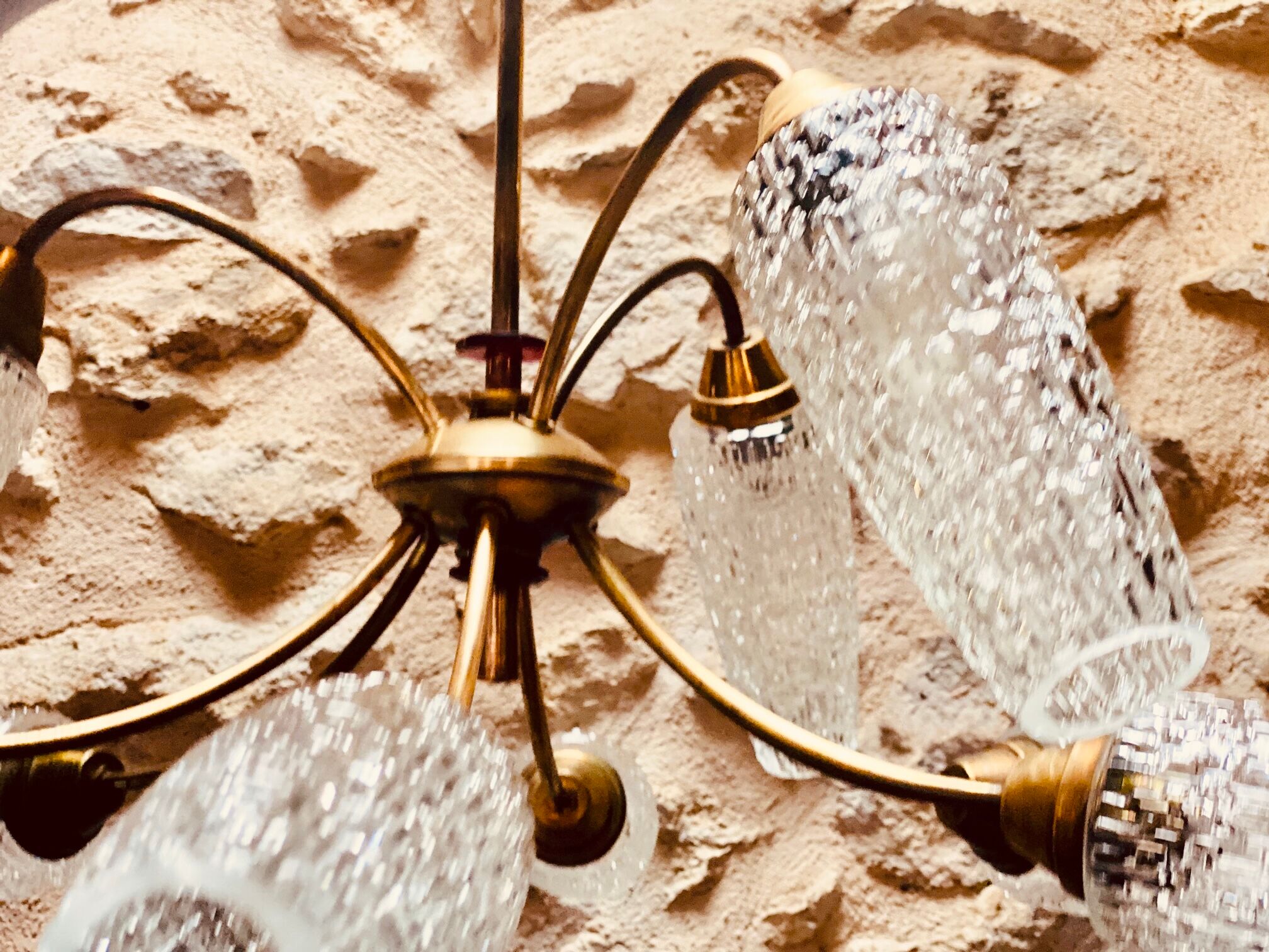 Lustre mid century 9 branches