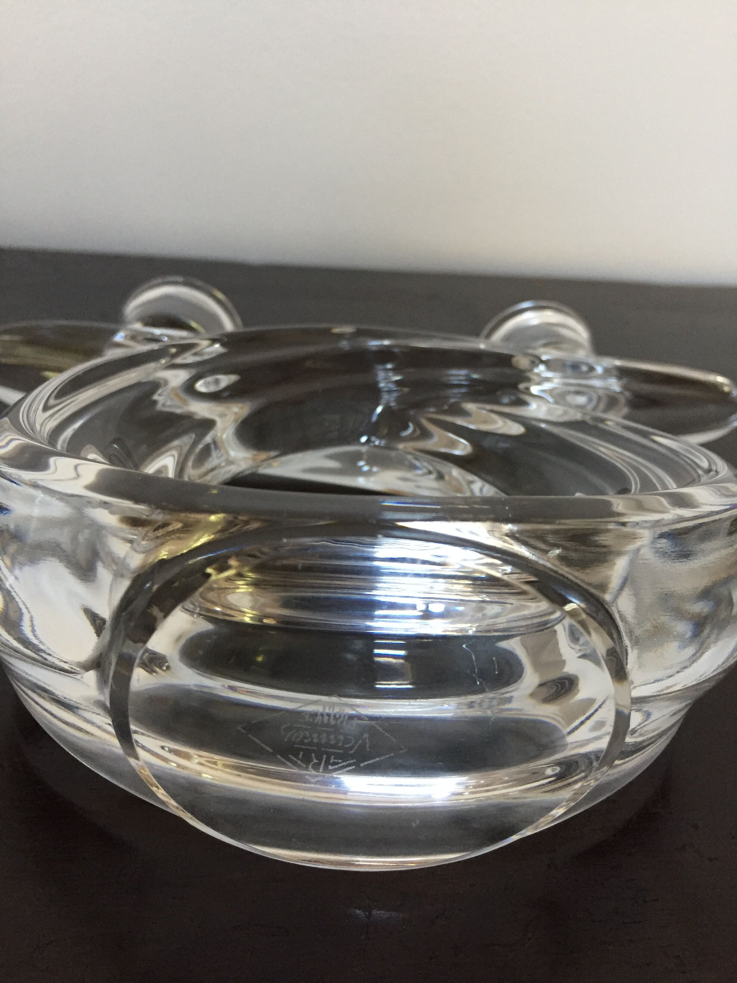 Pair of Art Deco Cristallerie de Vannes candlesticks