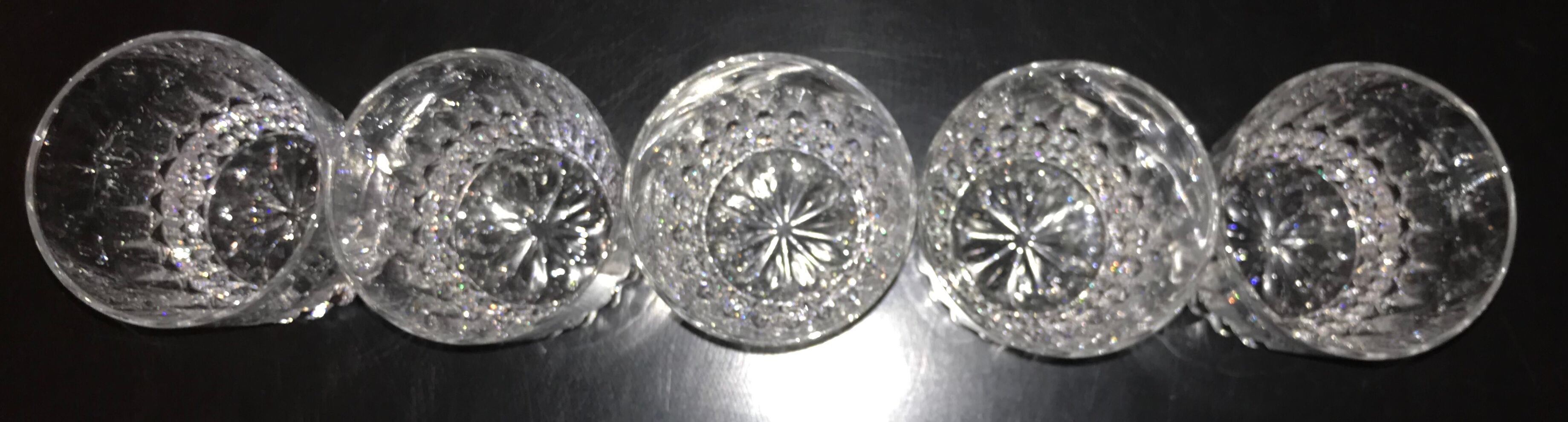 Series of 5 whiskey glasses