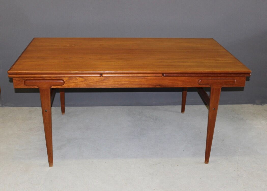 Danish Dining Room Table By Ejvind A. Johansson In Teak Around 1960