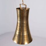 Pair of brass pendants, hourglass shape, 1960s