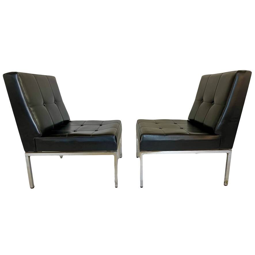 Pair of "samurai" armchairs by Joseph-André Motte for Airborne, 1970