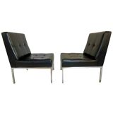 Pair of "samurai" armchairs by joseph-andré motte for airborne, 1970