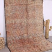 Peach Vintage Moroccan Rug 203 x 302 cm - Berber Wool Rug - Handmade Rug