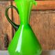 Empoli glass vase/carafe/ewer, 1960s