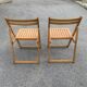 Paire de chaises pliante en bois