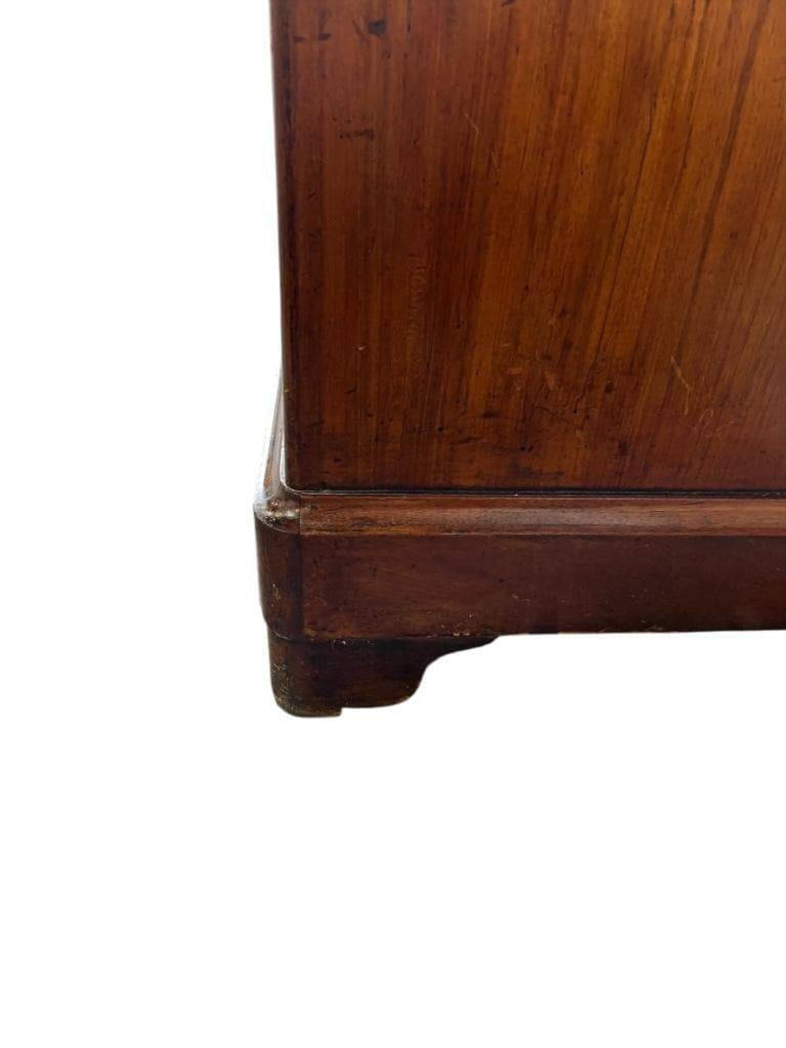 Vintage wooden chest of drawers with "gold" handles