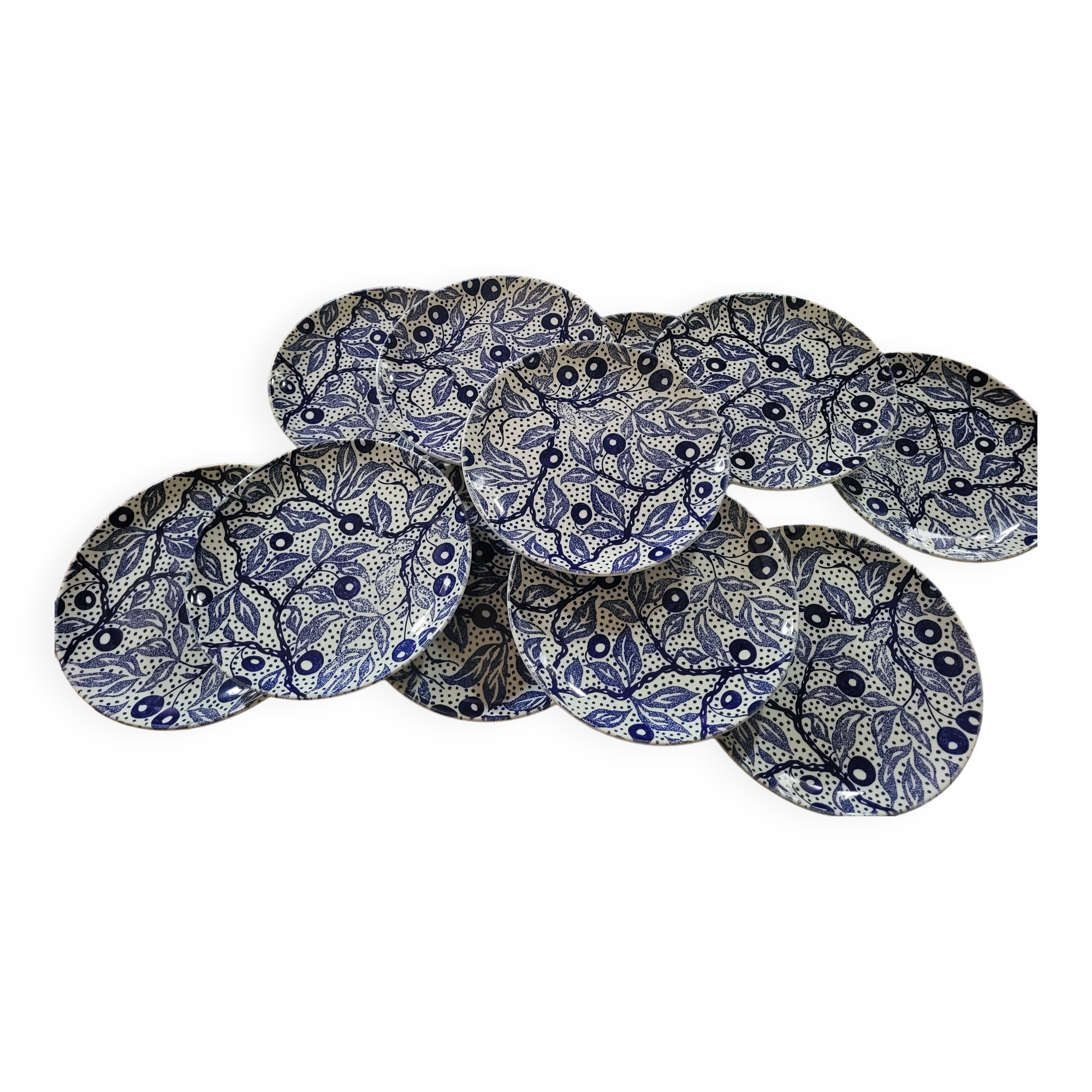 Gien "Émilie" dessert plates