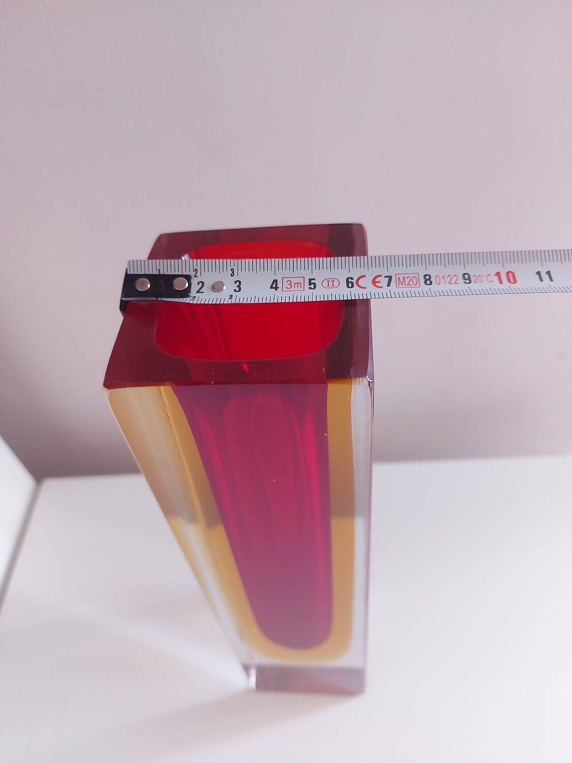 Sommerso vase by Seguso, Italy 70's, Flavien Poli (25.5 cm)