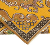 Handmade Vintage Moldovan Brown Kilim 183 cm x 280 cm - 23422