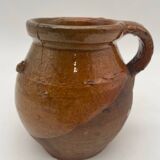 20th century glazed terracotta pitcher / jug