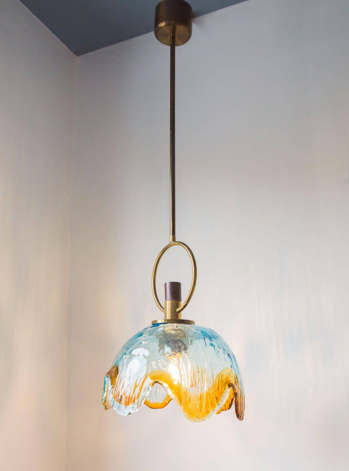 Italian Murano crystal pendant lamp from the 70s