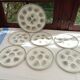 12 oyster plates Moulin des loups with dish